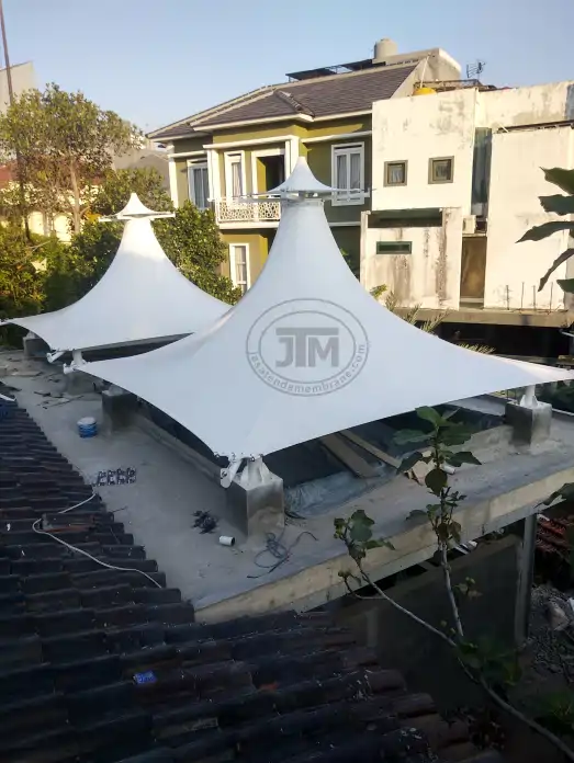 model kanopi membran rumah, cafe, dan masjid modern